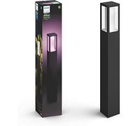 Philips Hue Impress Poste o columna exterior LED inteligente negro, luz blanca y de colores, compatible con Amazon Alexa, Apple HomeKit y Google Assistant
