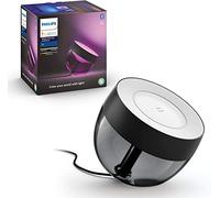 Philips Hue Iris Lámpara LED de Mesa Inteligente Color 570lm 8W Negro | Suave Retroiluminación, Luz Blanca y de Colores Regulable, Control por App y Voz, Compatible con Alexa, Google y Apple Home