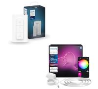 Philips Hue Juego básico de luces LED Smart Solo de 3 m, 1 unidad de regulador de intensidad con la aplicación Hue, funciona con Alexa, Google Assistant y Apple HomeKit