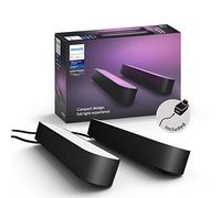 Philips Hue - Kit Inicio Barras de Luz Hue Play, Luz Blanca y de Colores, Sincroniza tus luces con el contendio de tu TV y juegos, Funciona con Alexa, Google Assistant y Apple HomeKit, Negro-Pack de 2