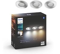 Philips Hue - Lámpara inteligente, Hue Adore, Foco Empotrable LED Inteligente, Luz Blanca de Cálida a Fría, Compatible con Alexa y Google Home, Color Cromado