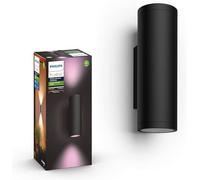 Philips Hue - Lámpara inteligente Hue Appear, Aplique de Pared Exterior LED Inteligente, Foco LED de Luz Blanca y Luces de Colores, Compatible con Alexa y Google Home, Color Negro