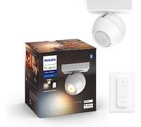 Philips Hue - Lámpara inteligente, Hue Buckram, Foco LED Inteligente, Luz Blanca y de Colores, Compatible con Alexa y Google Home, Color Blanco