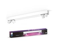 Philips Hue - Lámpara inteligente Hue Centris, con 4 Focos LED Inteligentes, Luz Blanca y de Colores, Compatible con Alexa y Google Home, 100cm - Color Blanco