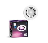 Philips Hue - Lámpara inteligente, Hue Centura, Foco Empotrable LED Inteligente, Luz Blanca y de Colores, Compatible con Alexa y Google Home, Color Blanco