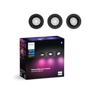 Philips Hue - Lámpara inteligente, Hue Centura, Foco Empotrable LED Inteligente, Luz Blanca y de Colores, Compatible con Alexa y Google Home, Color Negro