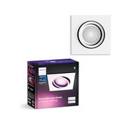 Philips Hue - Lámpara inteligente, Hue Centura, Lámpara de Foco Empotrable, Luz Blanca y de Colores, Compatible con Alexa y Google Home, Color Blanco