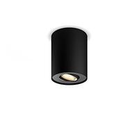 Philips Hue - Lámpara inteligente, Hue Pillar, Foco LED Inteligente, Luz Blanca de Cálida a Fría, Compatible con Alexa y Google Home, Color Negro