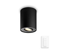 Philips Hue - Lámpara inteligente, Hue Pillar, Foco LED Inteligente, Luz Blanca de Cálida a Fría, Compatible con Alexa y Google Home, Color Negro