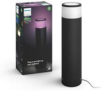 Philips Hue - Lámpara inteligente Sobremuro Hue Calla, de Exterior LED Inteligente, 8W, Luz Blanca y de Colores, Conexión de baja tensión, Compatible con Alexa y Google Home, Color Negro (extensión)