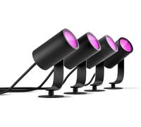 Philips Hue Lily Foco para Exterior, 4 Uds | Luz White and Colour Ambiance, LED Inteligente, 8 W, 590 lm, IP65, Baja Tensión, Requiere Hue Bridge, Hogar Inteligente