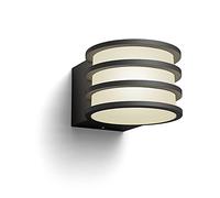 Philips Hue Lucca Aplique inteligente exterior LED (IP44), luz blanca cálida, Compatible con Alexa y Google Home
