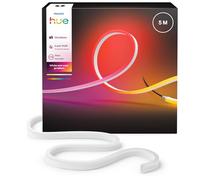 Philips Hue Neon 5m Outdoor Multicolor LED Lightstrip, 1100 lm, Vibrant Color and Ambiance, Flexible Outdoor Lighting, Chromasync™ Color Blending, Weatherproof, Low-Volt, App and Voice Control