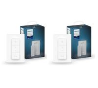 Philips Hue - Pack de 2 atenuadores de intensidad de luz blanco (UE/UK) regulador inteligente para controlar luces y escenas de luz, interruptor de luz inalámbrico sin instalación, color blanco