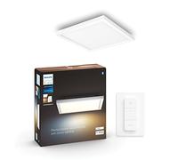 Philips Hue - Panel Led Inteligente Aurelle, 19W-1940 lúmens, Luz Blanca de Cálida a Fría, Compatible con Alexa y Google Home, 30x30cm, Blanco