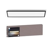 Philips Hue - Panel Led Inteligente Aurelle, 39W-3750 lúmens, Luz Blanca de Cálida a Fría, Compatible con Alexa y Google Home, 120x30cm, Negro