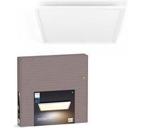 Philips Hue - Panel Led Inteligente Hue Aurelle, 39W-3750 lúmens, Luz Blanca de Cálida a Fría, Compatible con Alexa y Google Home, 60x60cm, Blanco