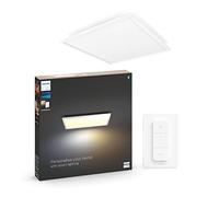 Philips Hue - Panel Led Inteligente Hue Aurelle, 39W-3750 lúmens, Luz Blanca de Cálida a Fría, Compatible con Alexa y Google Home, 60x60cm, Blanco