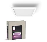 Philips Hue - Panel Led Inteligente Surimu, 27W-1760 lúmens, Luz Blanca de Cálida a Fría, Compatible con Alexa y Google Home, 30x30cm, Blanco