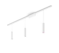 Philips Hue Perifo 3 Lámparas LED + 2 Carriles 1-0.5m + Alimentador Blanco | Set Base de Techo Recto 171.5cm con Anclajes, 3 Lámparas LED Colgantes 490lm, Luz Blanca y de Colores, Iluminación de Carril