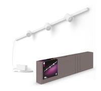 Philips Hue Perifo Kit 3 Focos LED + Carril de 1m + Carril de 0,5m, Blanco | Set Base de Pared Recto 150.4cm, 3 Focos de 490lm a 2700K, Luz Blanca y de Colores, Iluminación de Carril, Anclajes Incluidos