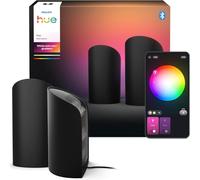 Philips Hue Play Bañador de pared inteligente, negro, luz blanca y de color con tecnología ColorCast, compatible con Bluetooth, control por voz con Alexa, Apple Home y Google Assistant, paquete de 2