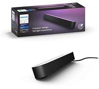 Philips Hue Play Barra de Luces LED Inteligentes TV, Negro, Pack de 1 | Sincroniza Luz Blanca y de Colores con TV, Cine y Gaming, Control por App y Voz, Compatible con Alexa, Google y Apple Home