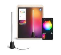 Philips Hue Play Lámpara LED de Mesa Inteligente Color 400lm 60cm Negro | Luz Blanca y de Colores Regulable, Tecnología Chromasync y RGBWWIC, Compatible con Alexa, Google y Apple Home, para Gaming