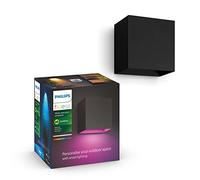 Philips Hue Resonate Downward Aplique Mural para Exterior, Negro | Luz White and Colour Ambiance, LED inteligente, 590 lm, IP44, Regulable, Requiere Hue Bridge, Hogar Inteligente