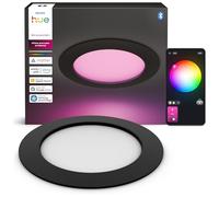 Philips Hue Slim Downlight, Plafón LED Empotrable, 1500 lm, 170 mm, Diseño Delgado, Espectro Luz de Día 1000K-20000K, Regulación Ultrabaja, Color Preciso, Iluminación Inteligente, Negro, Pack de 3