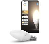 Philips Hue Smart Bombilla LED de Vela, B39, E14, 1 Ud, Luz Blanca Cálida 2700 K, 470 lm, Regulación Baja, Alexa, Google Home, Apple Home