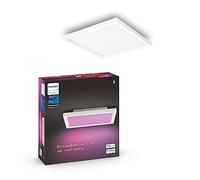 Philips Hue Surimu Luz de panel cuadrado de iluminación inteligente de ambiente en blanco y color, 30x30 cm, con Bluetooth, funciona con Alexa, Google Assistant y Apple Homekit, antigua generación.