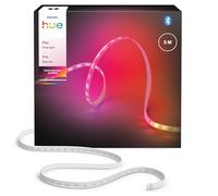 Philips Hue Tira LED Flux 5 m, 2000 lm, color y ambiente vibrante, iluminación interior flexible, mezcla de color Chromasync™, RGBWWIC, cortable, ampliable, reutilizable, control por aplicación y voz