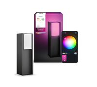 Philips Hue Turaco Lámpara LED Exterior Pedestal Inteligente Color, 1100 lm | Luz Blanca y de Colores Regulable, Control por App y Voz, Compatible con Zigbee y Matter, Ideal para Caminos y Patios