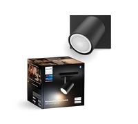 Philips Hue White Ambiance Runner 1 foco negro, incluye 1 bombilla LED GU10 de 5 W, regulable, todos los tonos de blanco, controlable mediante aplicación, compatible con Amazon Alexa (Echo, Echo Dot)