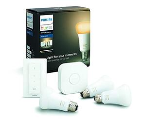 Philips Hue White Ambiance Starter Set 3 x E27 LED lámpara BT + Bridge + Dimmschalter