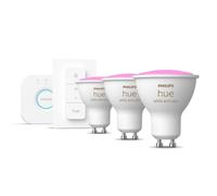 Philips Hue White and Color Ambiance Kit 3 Bombillas LED GU10 4.3W RGB + Hue Bridge + Interruptor