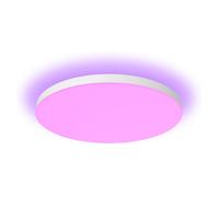 Philips Hue Datura, Plafón LED de techo redondo (L, 57,4 x 57,4 cm), luz inteligente blanca y de color, luminaria LED con control por Bluetooth y voz compatible con Alexa, Apple Home, Google Assistant