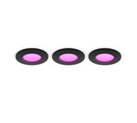Philips Hue White & Color Ambiance Empotrable Fino 90 mm Paquete De 3 - Negro
