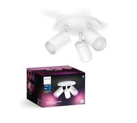 Philips Hue White & Color Ambiance Fugato Spot 3 flg negro 3x350lm, regulable, 16 millones de colores, controlable mediante app, compatible con Amazon Alexa (Echo, Echo Dot)