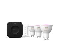 Philips Hue White & Color Ambiance Kit De Inicio: 3 Bombillas Gu10 + Regulador De Intensidad + Bridge Pro