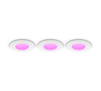 Philips Hue White & Color Ambiance Slim Recessed 90 mm Luz Empotrable, Bluetooth/Zigbee, Blanco, Multicolor (2000-6500K), IP44, 8.3W, Para Sala/Baño/Dormitorio