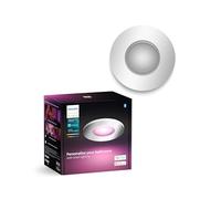 Philips Hue White & Color Ambiance Xamento focos empotrables 1 pack, lámparas de baño regulables, sistema de iluminación Hue, 16 millones colores, control de la luz mediante voz y app, plata