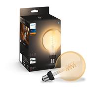 Philips Hue - Bombilla LED Inteligente de Filamento, Luz Blanca Regulable, casquillo E27 tipo G125, 7.2W 550 Lúmens, Compatible con Alexa y Google Home