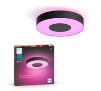 Philips Hue Xamento Lámpara LED de Techo Inteligente Baño, M, Negro | 2350lm, 33.5W, Luz Blanca y de Colores Regulable, 2200-6500K, Resistente a Humedad, Compatible con Alexa, OK Google