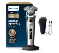 Philips i9000 Prestige, Afeitadora Eléctrica Hombre, Máquina de Afeitar Barba en Seco y Húmedo, Tecnología SkinIQ, Base de Carga, Recargable, Estuche de Viaje, XP9204/10