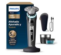 Philips i9000 Prestige, Afeitadora Eléctrica Hombre, Máquina de Afeitar Barba en Seco y Húmedo, Tecnología SkinIQ, Base de Carga, Recargable, Estuche de Viaje, Centro de limpieza, XP9207/30
