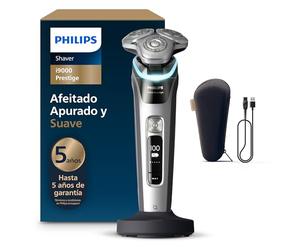 Philips i9000 Prestige, Afeitadora Eléctrica Hombre, Máquina de Afeitar Barba en Seco y Húmedo, Tecnología SkinIQ, Base de Carga, Recargable, Estuche de Viaje, XP9204/10