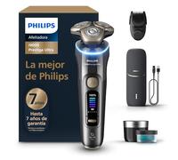 Philips i9000 Prestige Ultra, Afeitadora Eléctrica Hombre, Máquina de Afeitar Barba en Seco y Húmedo, Tecnología SkinIQ Pro, Recargable, Centro de limpieza, Recortador, Estuche de Carga UV, XP9402/46