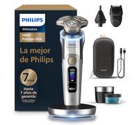 Philips i9000 Prestige Ultra, Afeitadora Eléctrica Hombre, Máquina de Afeitar Barba Seco y Húmedo, SkinIQ Pro, Base de Carga, Recargable, Estuche, Centro de limpieza, Recortador, Naricero, XP9404/38